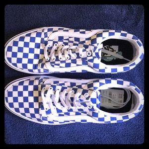 Blue checkered vans